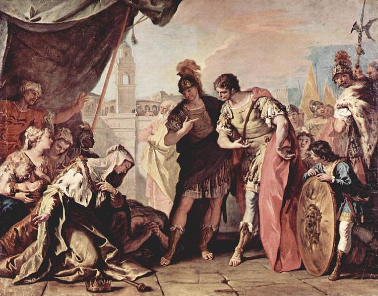 Sebastiano Ricci Die Familie der Dario vor Alexander dem Groben oil painting picture